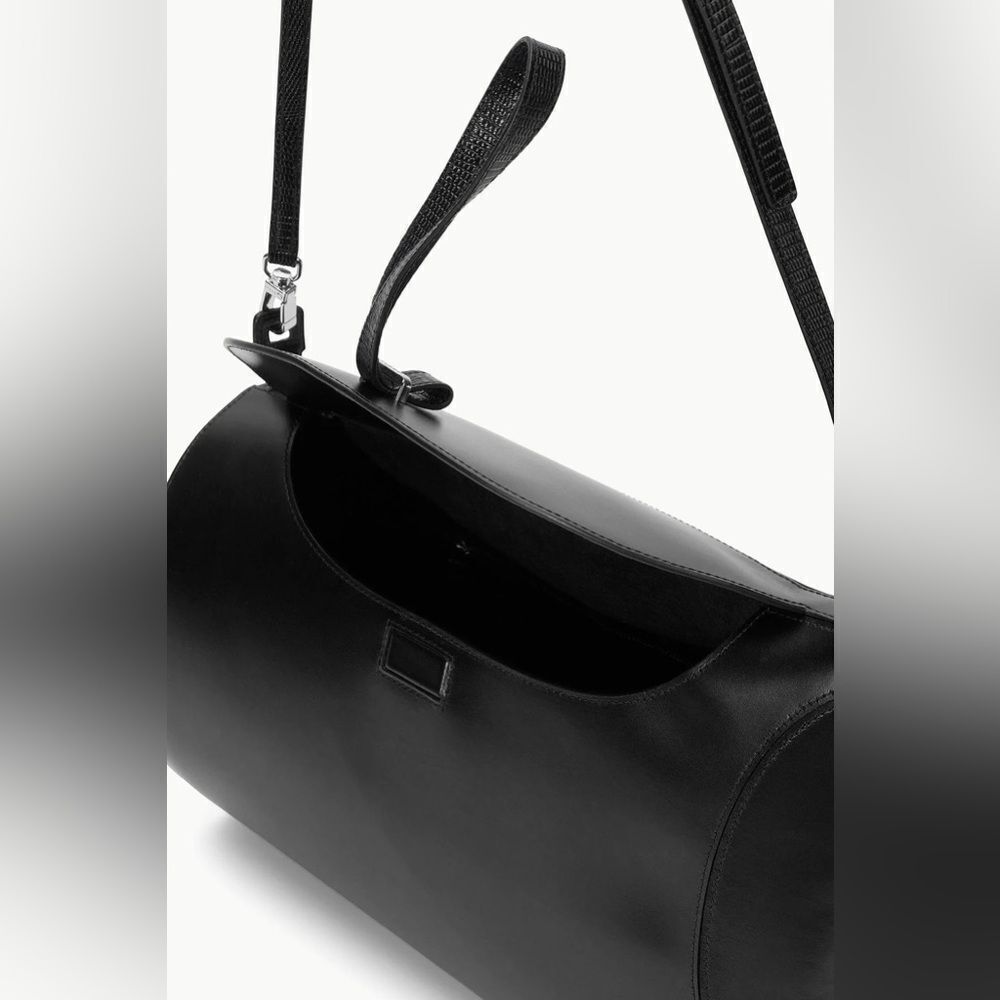 STAUD MIA Black leather asymmetric shoulder bag - Picture 4 of 7